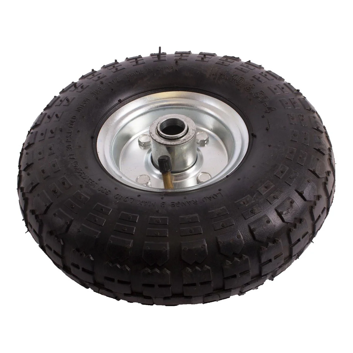 10" Pneumatic 4.10 /3.50-4 Jokey Wheel with 20mm Bore - Image 2