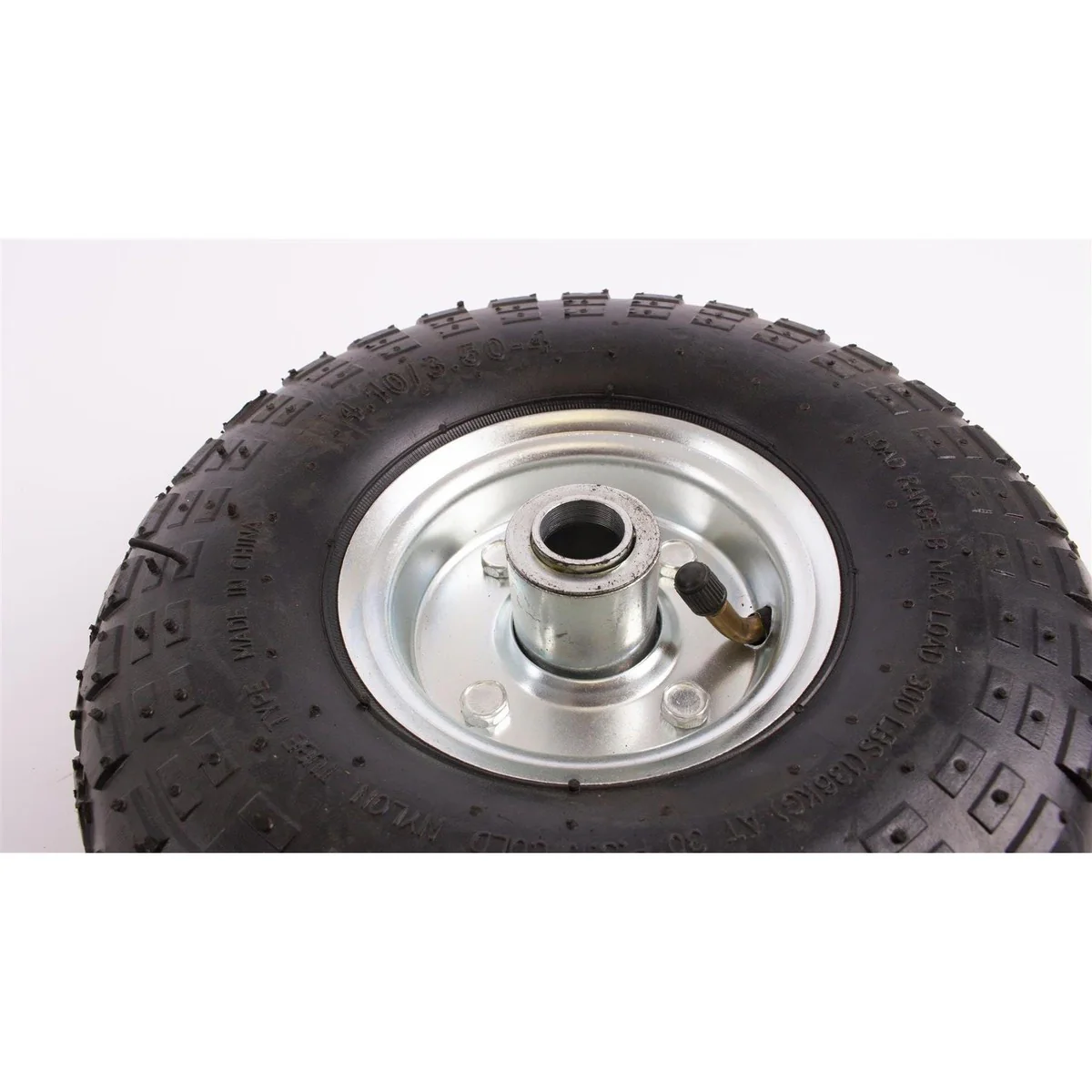 10" Pneumatic 4.10 /3.50-4 Jokey Wheel with 20mm Bore - Image 3