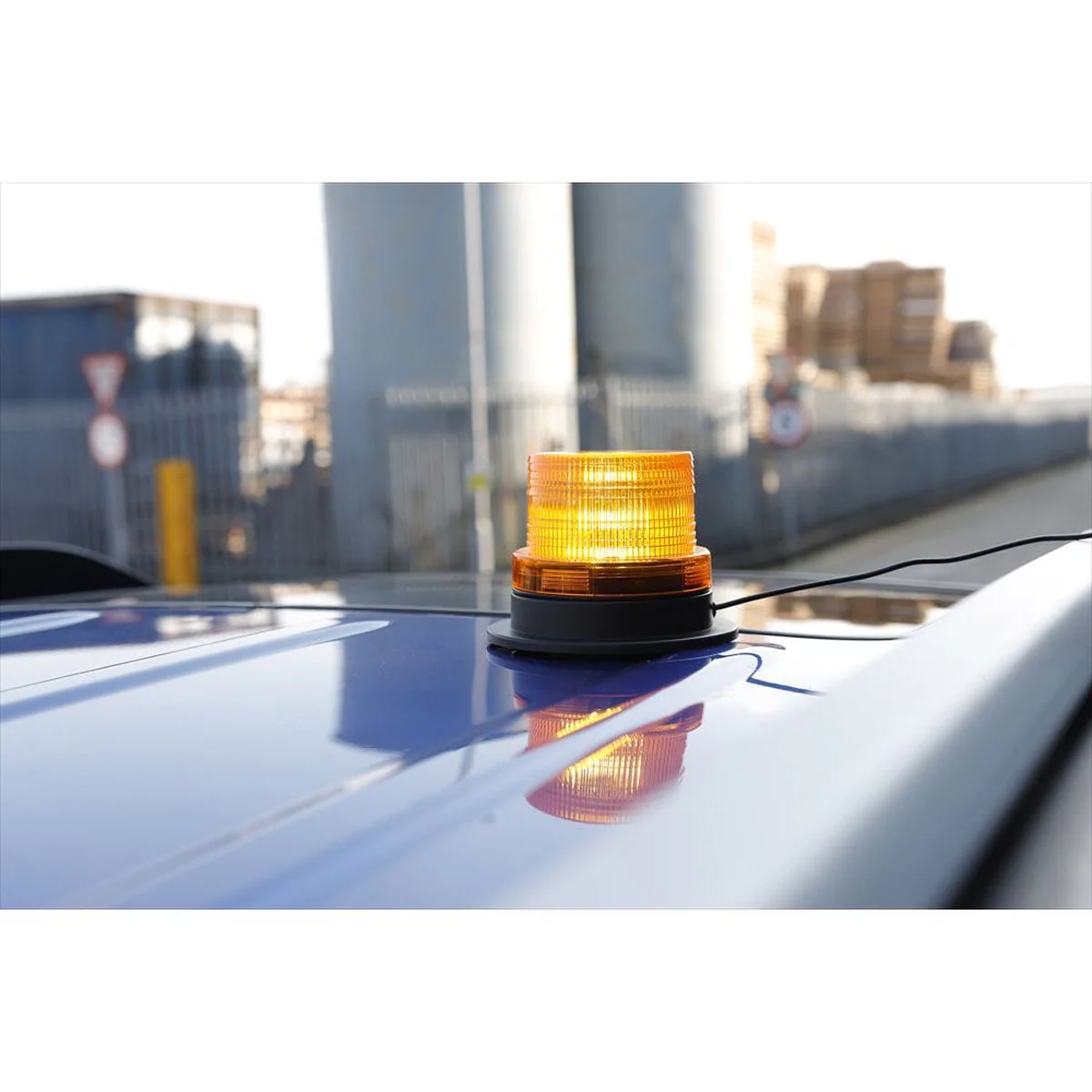 Streetwize 12v 24v Car Magnetic Amber LED Warning Light - Image 2