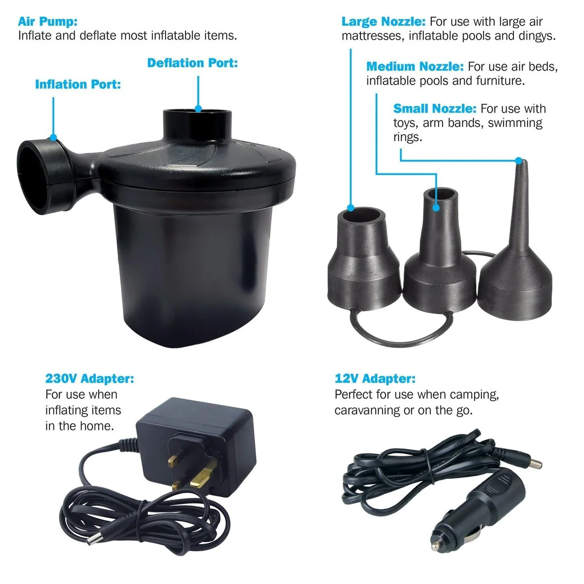 Streetwize 12V Electric Air Pump - Image 3