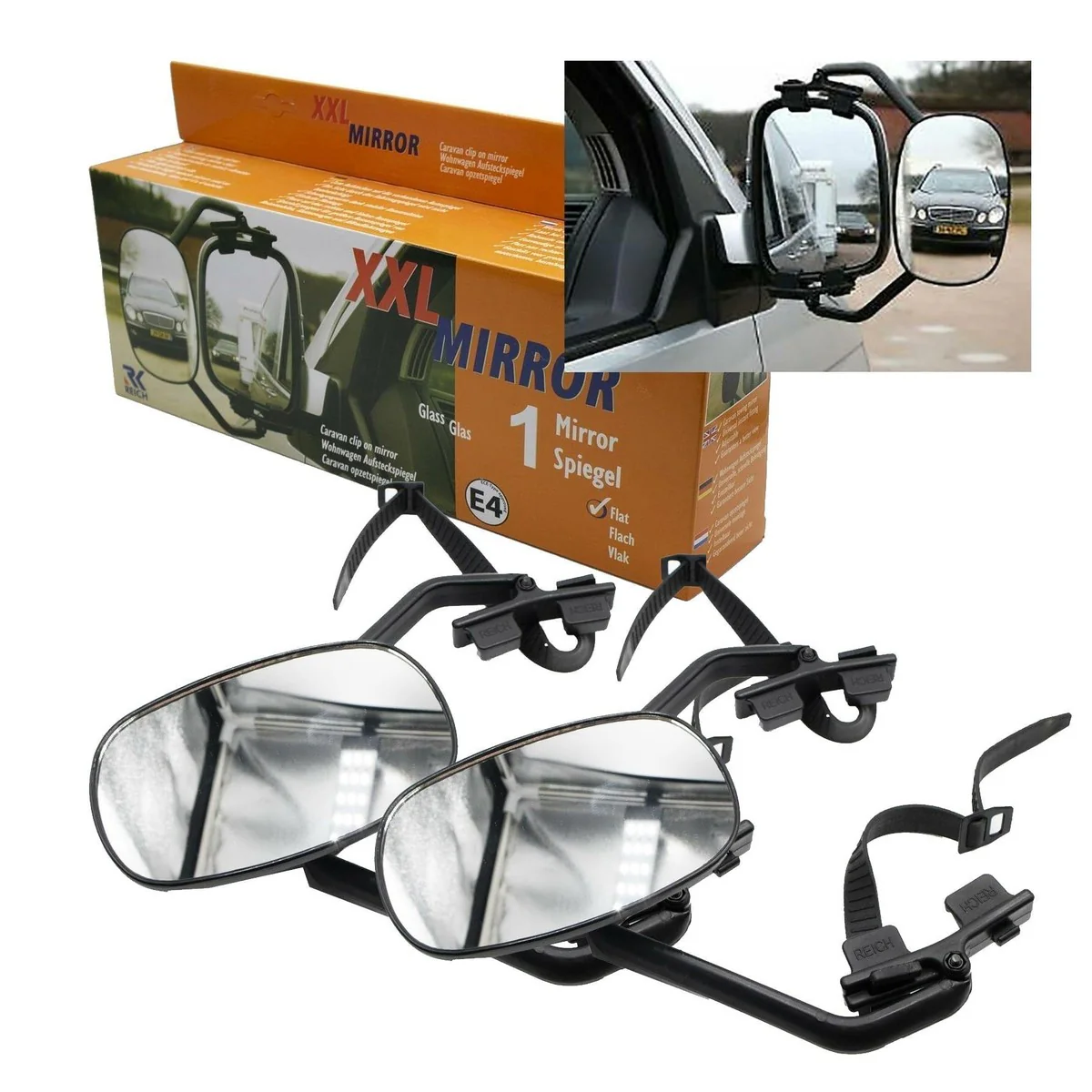 Reich XXL Large Caravan Towing Mirror, Vans, 4x4. Superb Quality x2 - Image 4