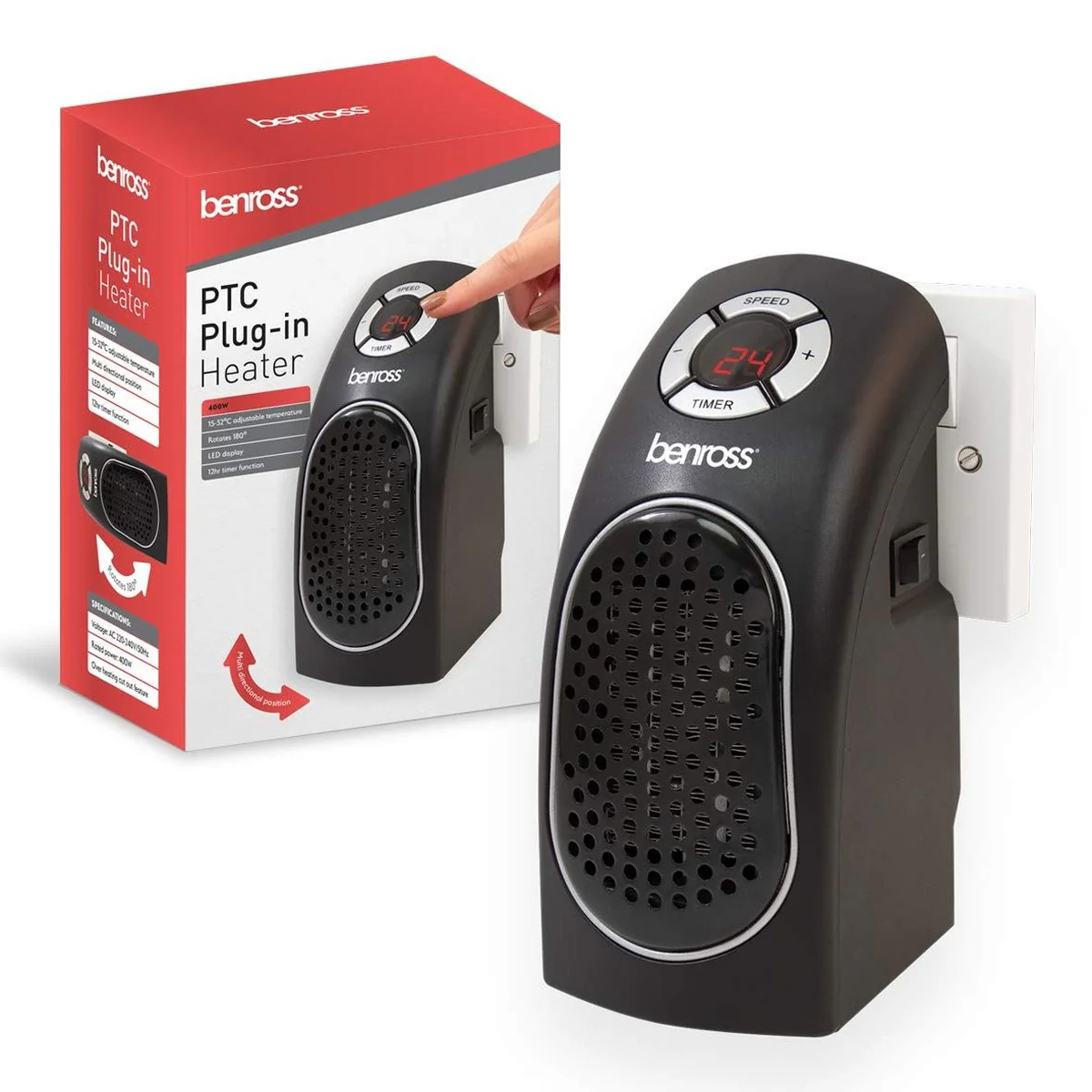 230V Compact 400W Plug-In Heater 41499