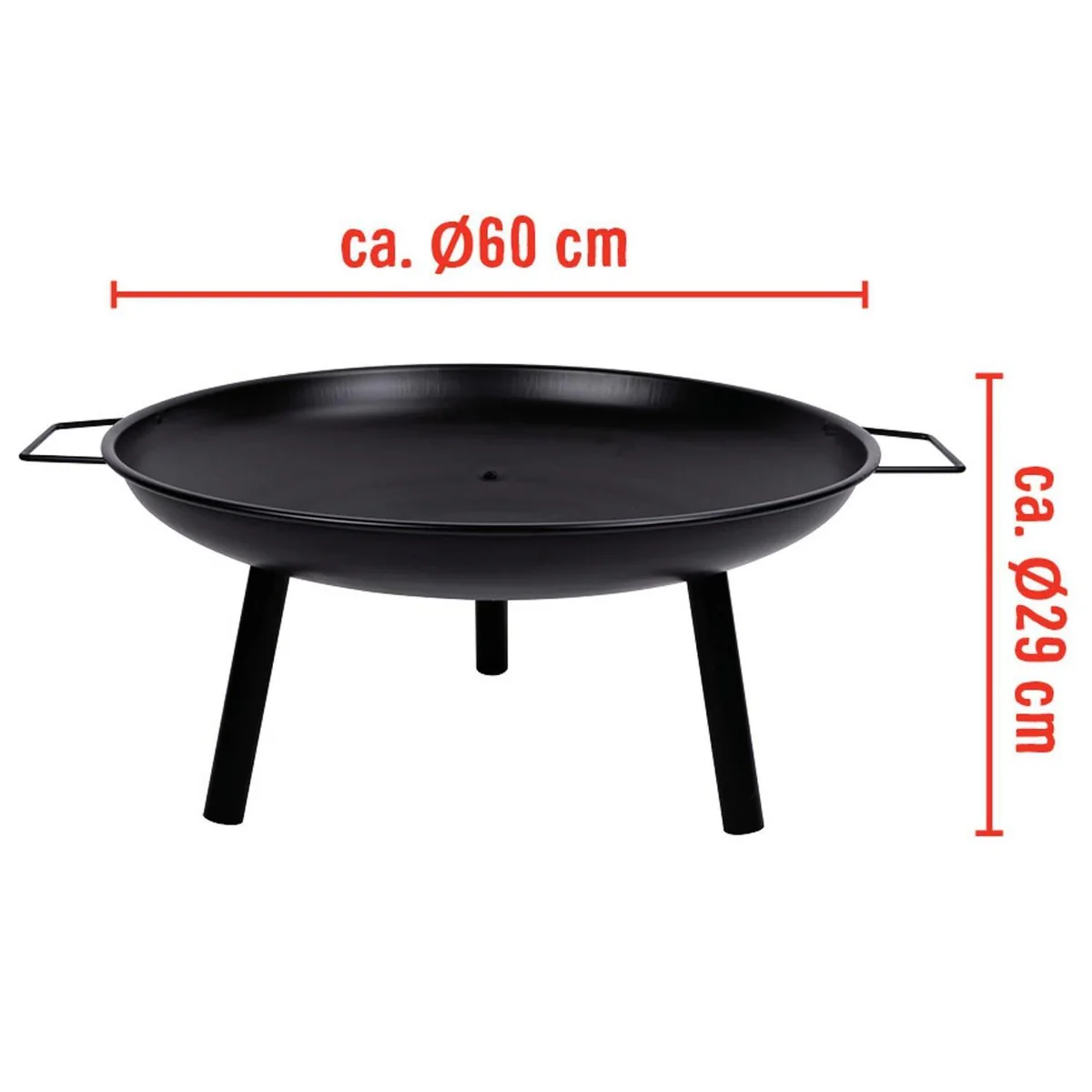 24" Round Fire Pit Folding Patio Garden Bowl Outdoor Camping Heater Log Burner - Image 7
