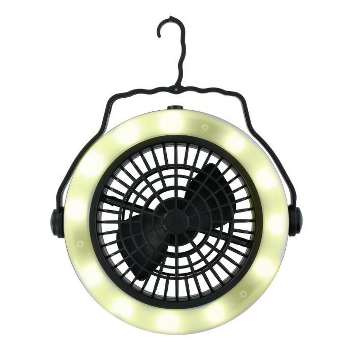 2IN1 12 LED Hanging Camping Ceiling & Desk Fan with Light Tent Lamp Lantern Outdoor - Image 2