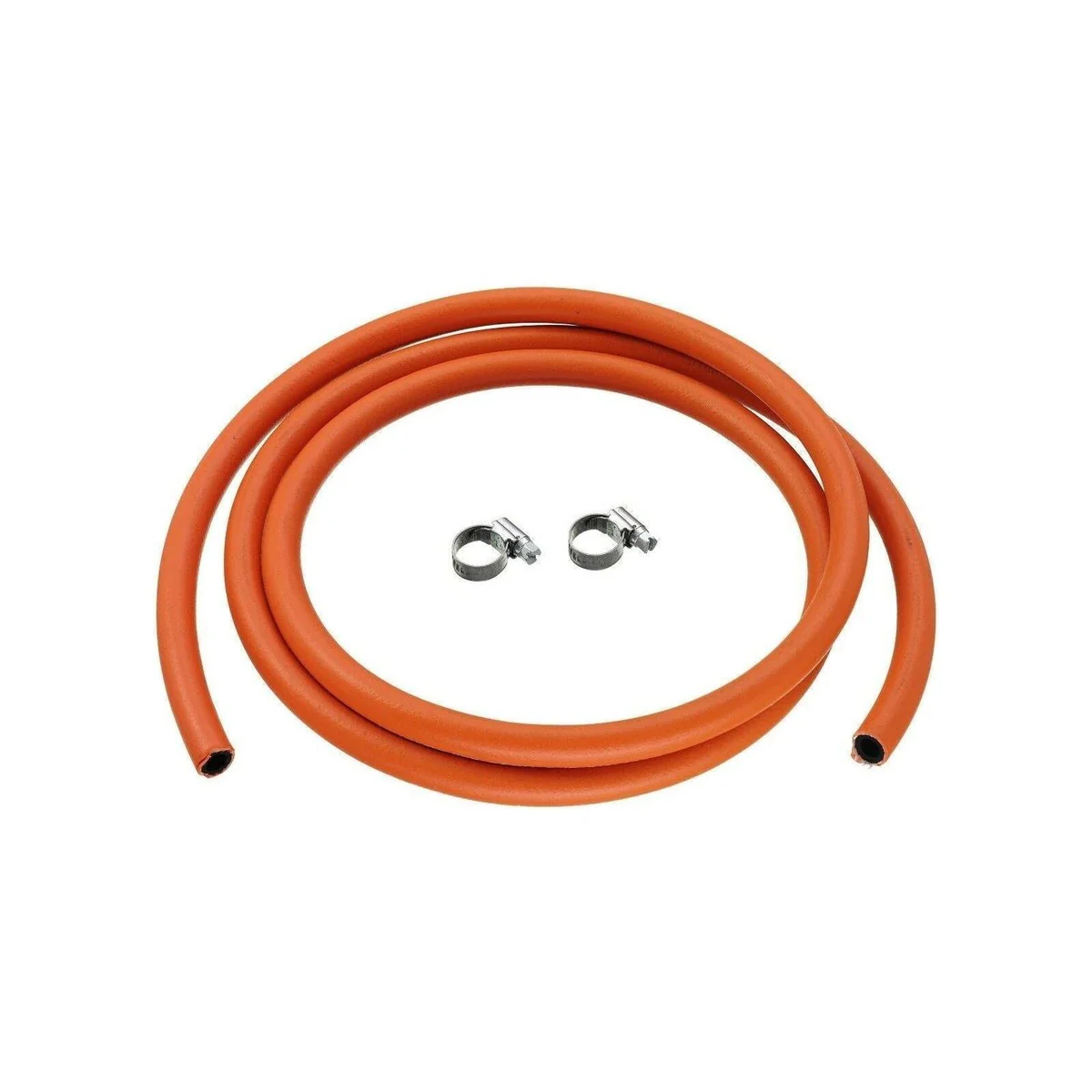 2m 8mm I/D LPG Butane/Propane Gas Hose With 2 Stainless band Hose Clips - Image 3
