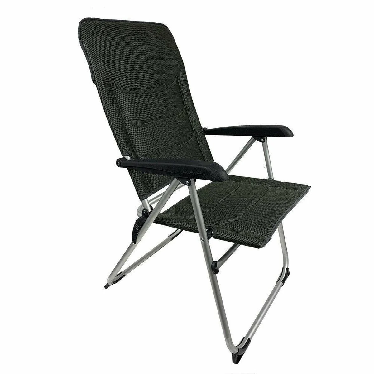 2x Royal Folding Ambassador Grey Reclining Aluminium Padded Camping Chair R735 - Image 8