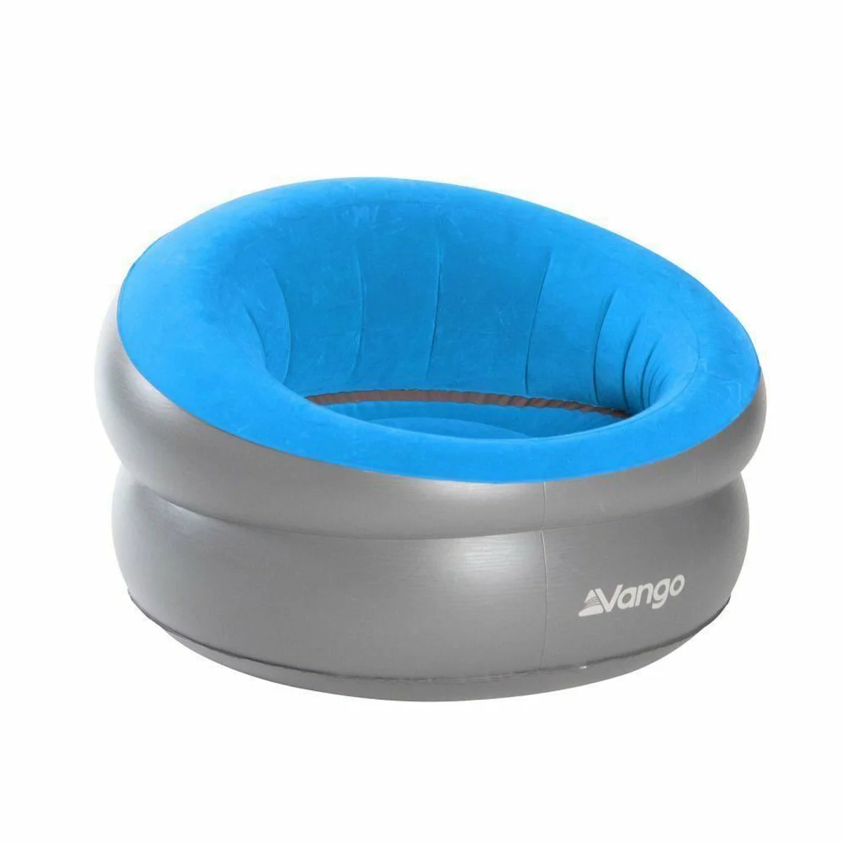 2x Vango Inflatable Donut Flocked Chair Mykonos Blue - Image 2