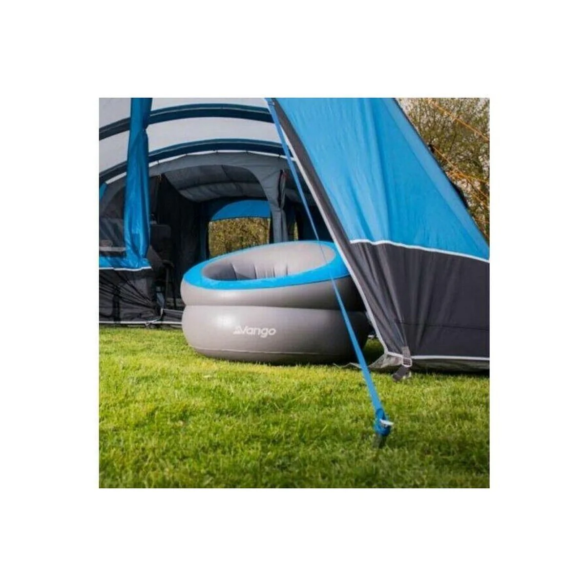 2x Vango Inflatable Donut Flocked Chair Mykonos Blue - Image 4