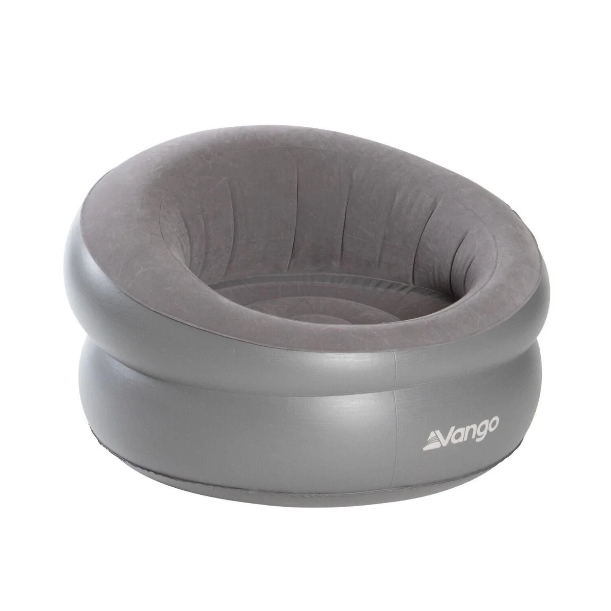 2x Vango Inflatable Donut Flocked Chair Nocturne Grey