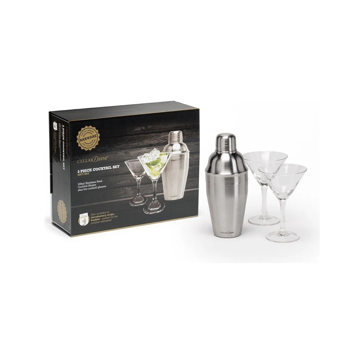 3 Piece Cocktail Set (2 glasses) 14100127