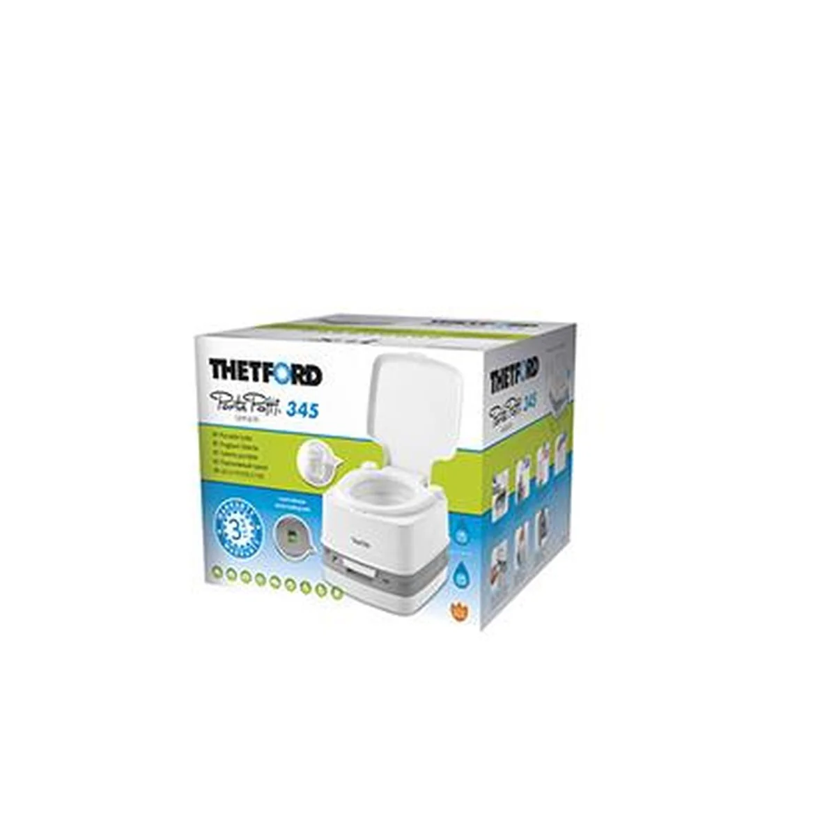 Thetford Porta Potti Qube 345 Portable Chemical Toilet Caravan Camping White - Image 2