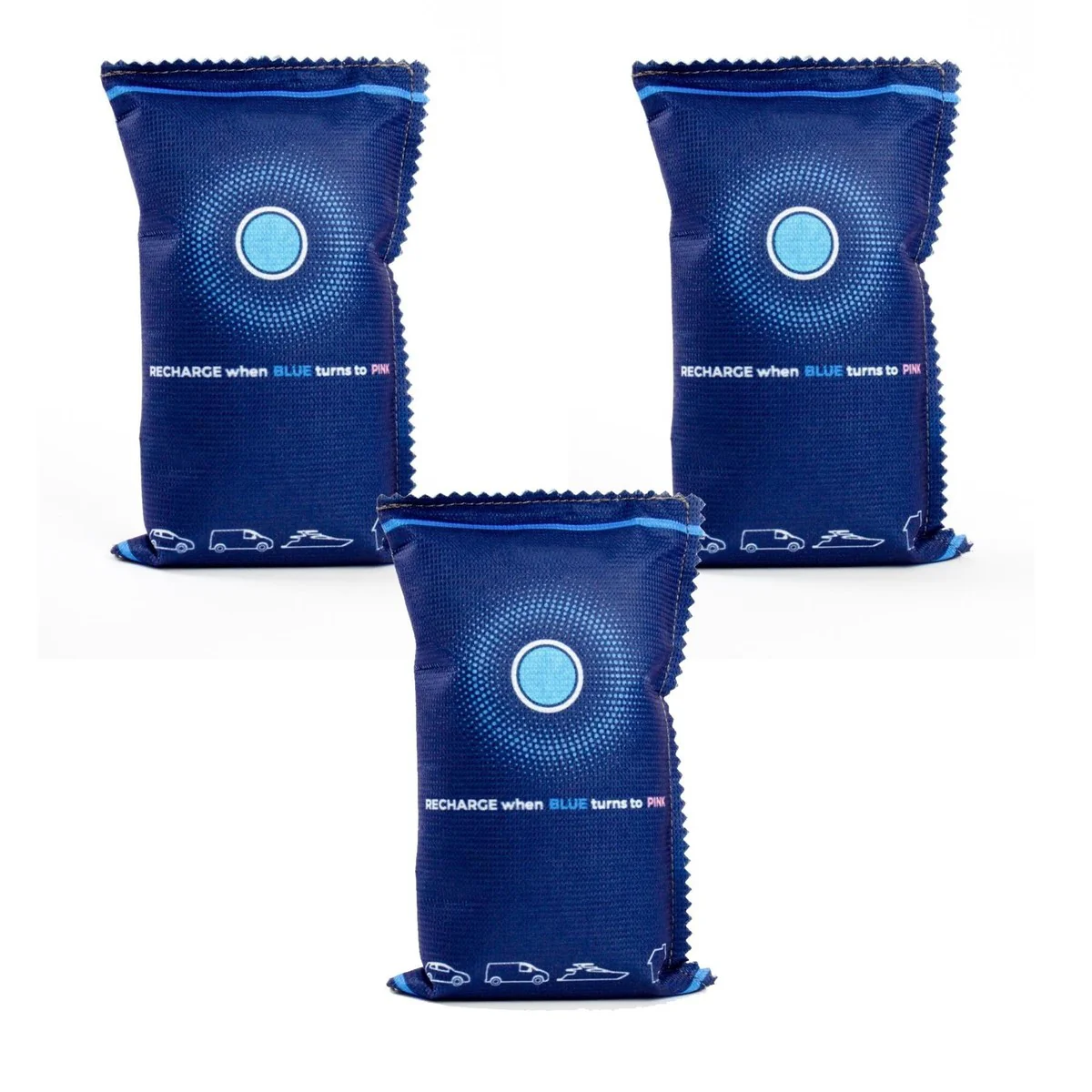 3x Car Home Dehumidifier Large Dry Bag Moisture Killer Absorber Pad Reusable Microwave