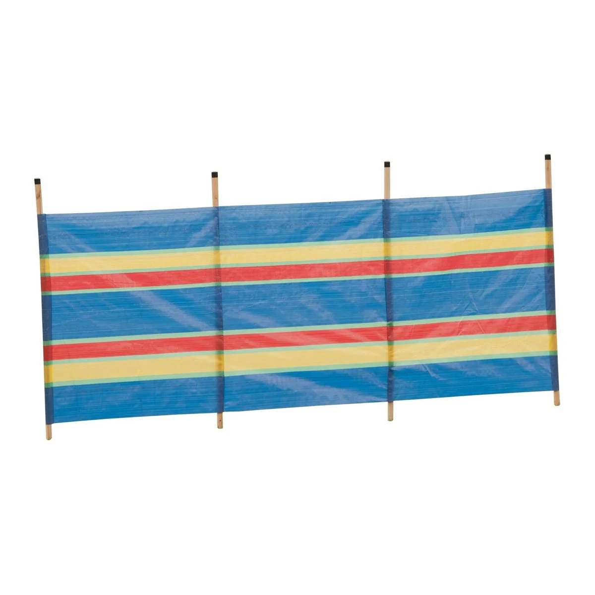 4 Pole Multicoloured Polythene Windbreak 1440 - Image 4