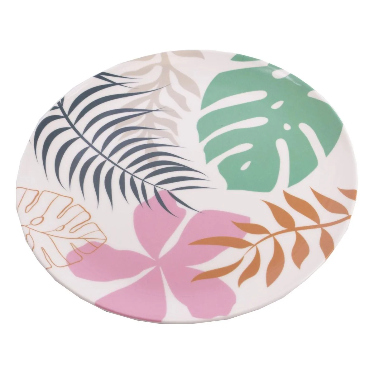 4 x Reusable Plastic Melamine Jungle Flowers 11" Dinner Plates for Camping Picnic - Image 2