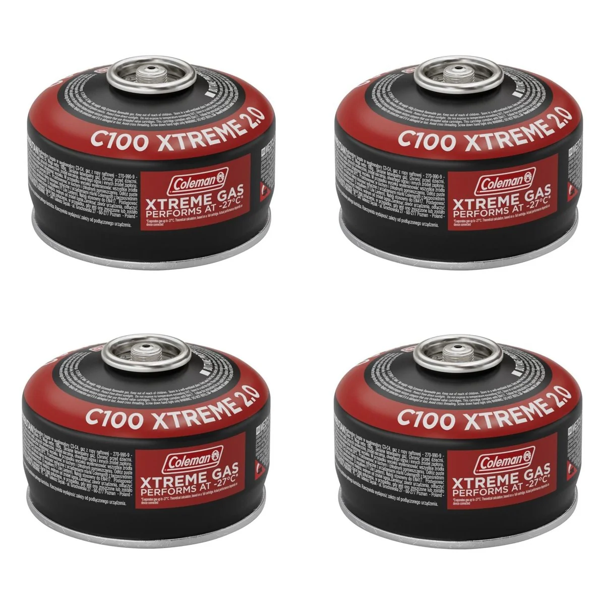 4x Coleman Gas Cartridge C100 Xtreme 2.0 Hiking Camping Outdoors