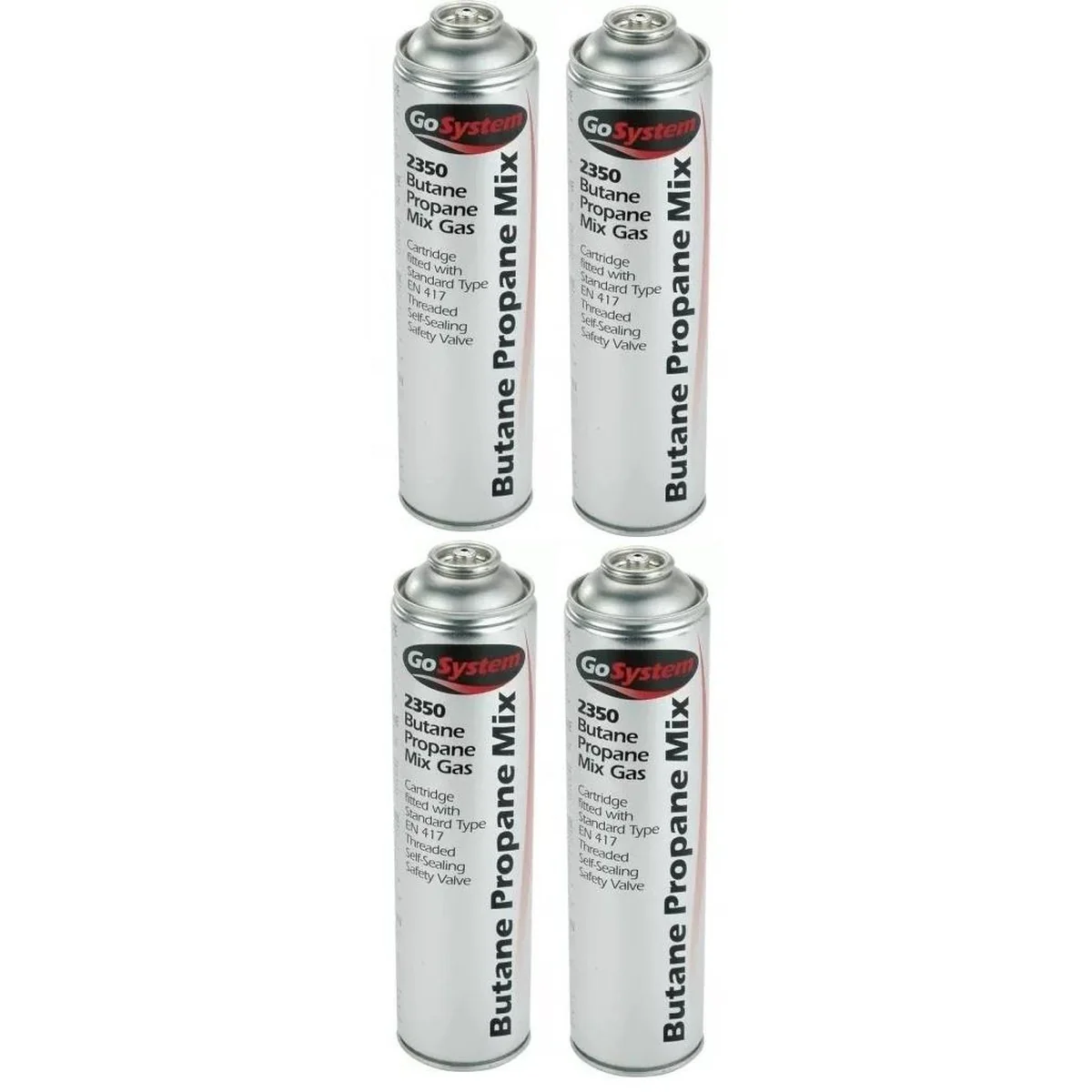 4x GoSystem Butane Propane Mix Gas 350g 631ml