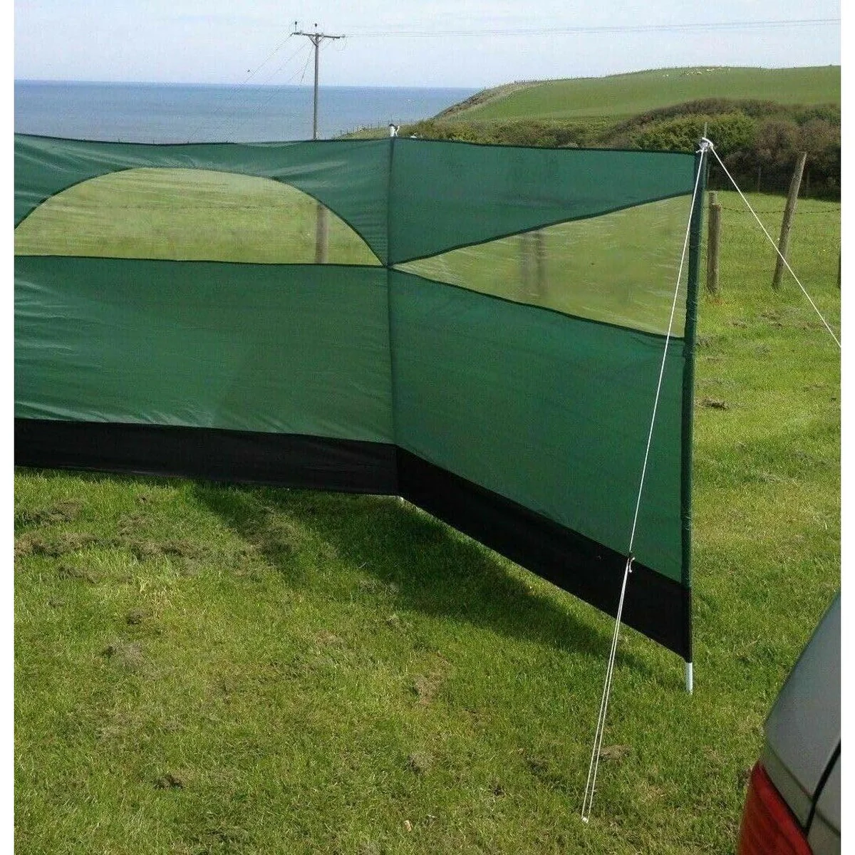 5 Panel Wind Break Screen Windbreaker 8.35m x 150cm Green - Image 2