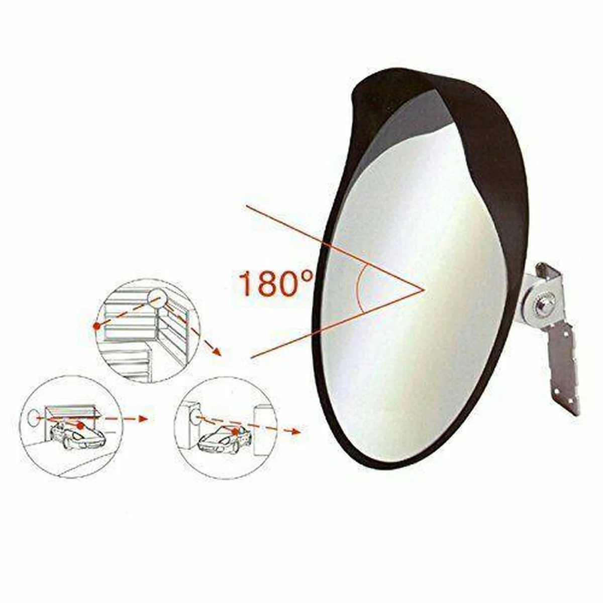 60cm Convex Car Outdoor Garage Driveway Security Safety Blind Spot Bend Mirror - Image 5
