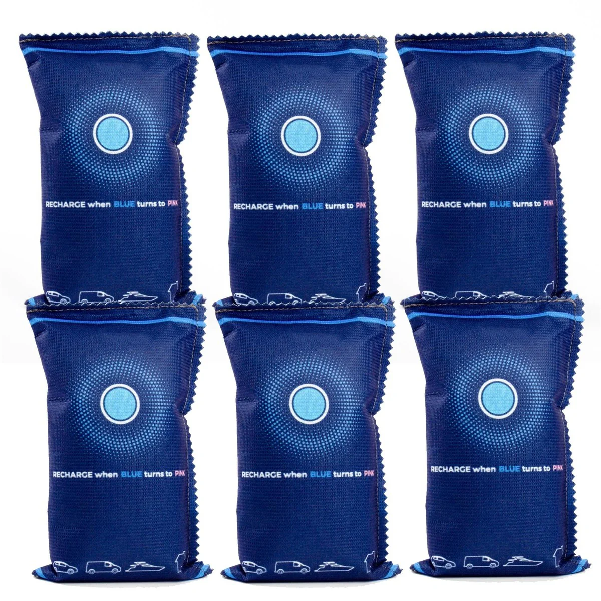 6x Car Home Dehumidifier Large Dry Bag Moisture Killer Absorber Pad Reusable Microwave