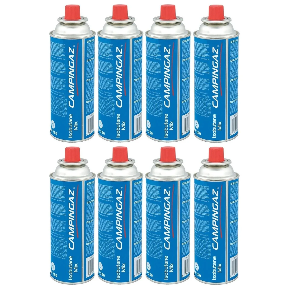 Campingaz CP250 Isobutane Gas Cartridge 8 Pack