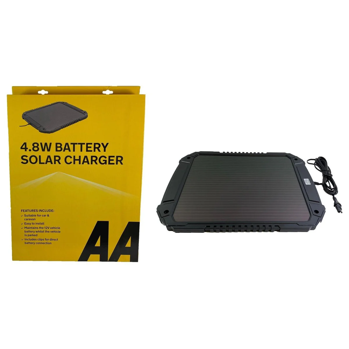 AA 4.8W XL 12V Car Van Caravan Solar Panel Trickle Battery Charger Power Supply - Image 2