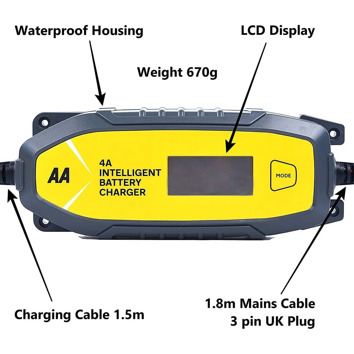 AA 4A Intelligent Battery Charger 4 AMP Car Van Smart Conditioner Starter 6V/12V - Image 3