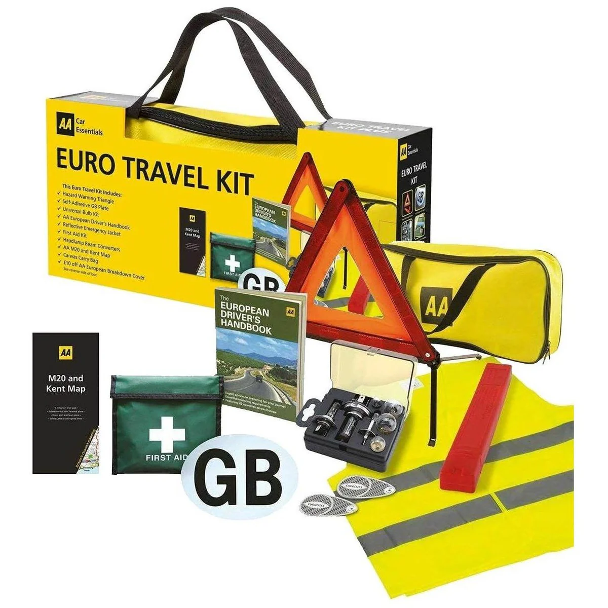 AA Euro Travel Kit Pack European Driving Legal Requirements France Spain Germany