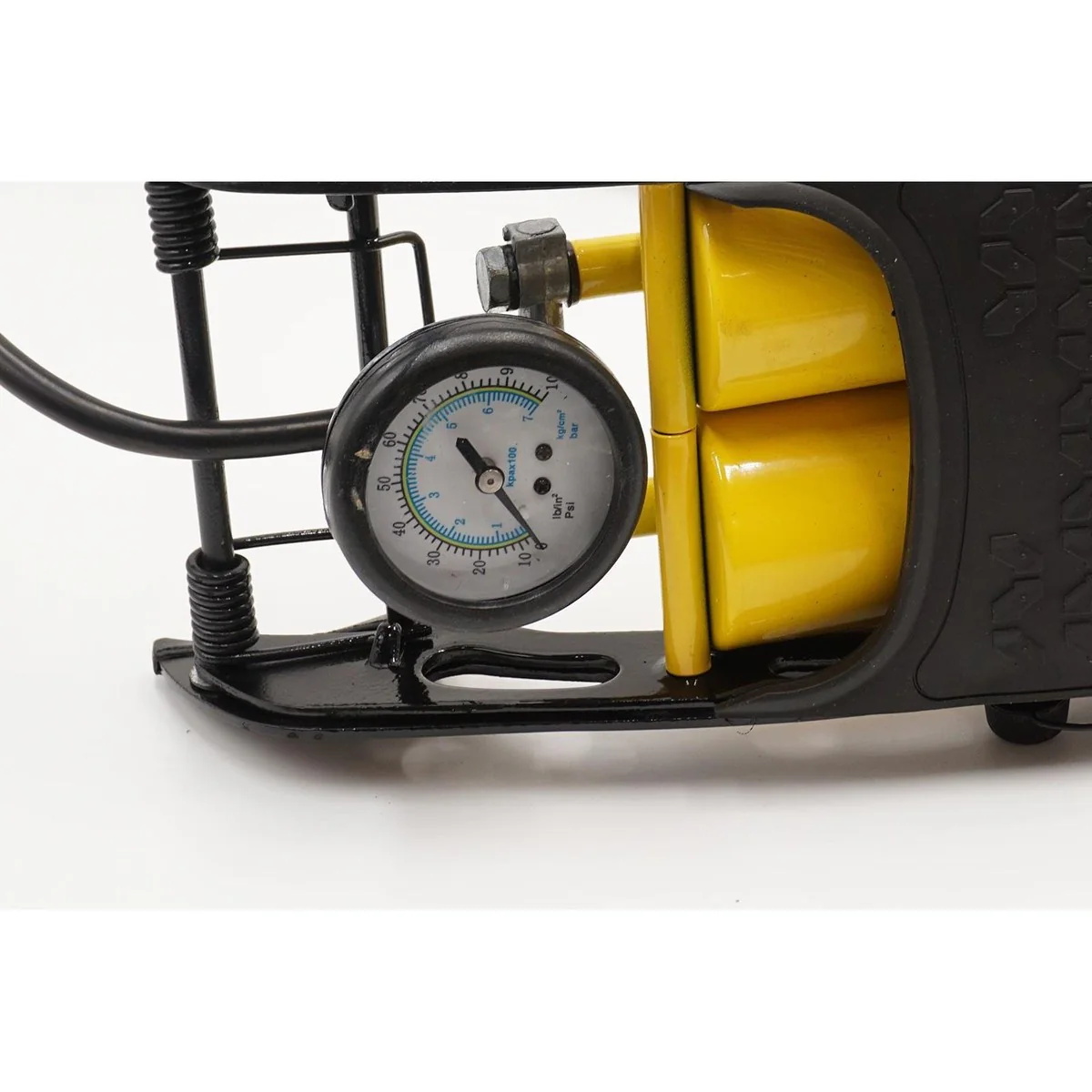 AA Double Barrel Cylinder Tyre Foot Pump Air Inflator Car Van Bicycle Bike - Image 5