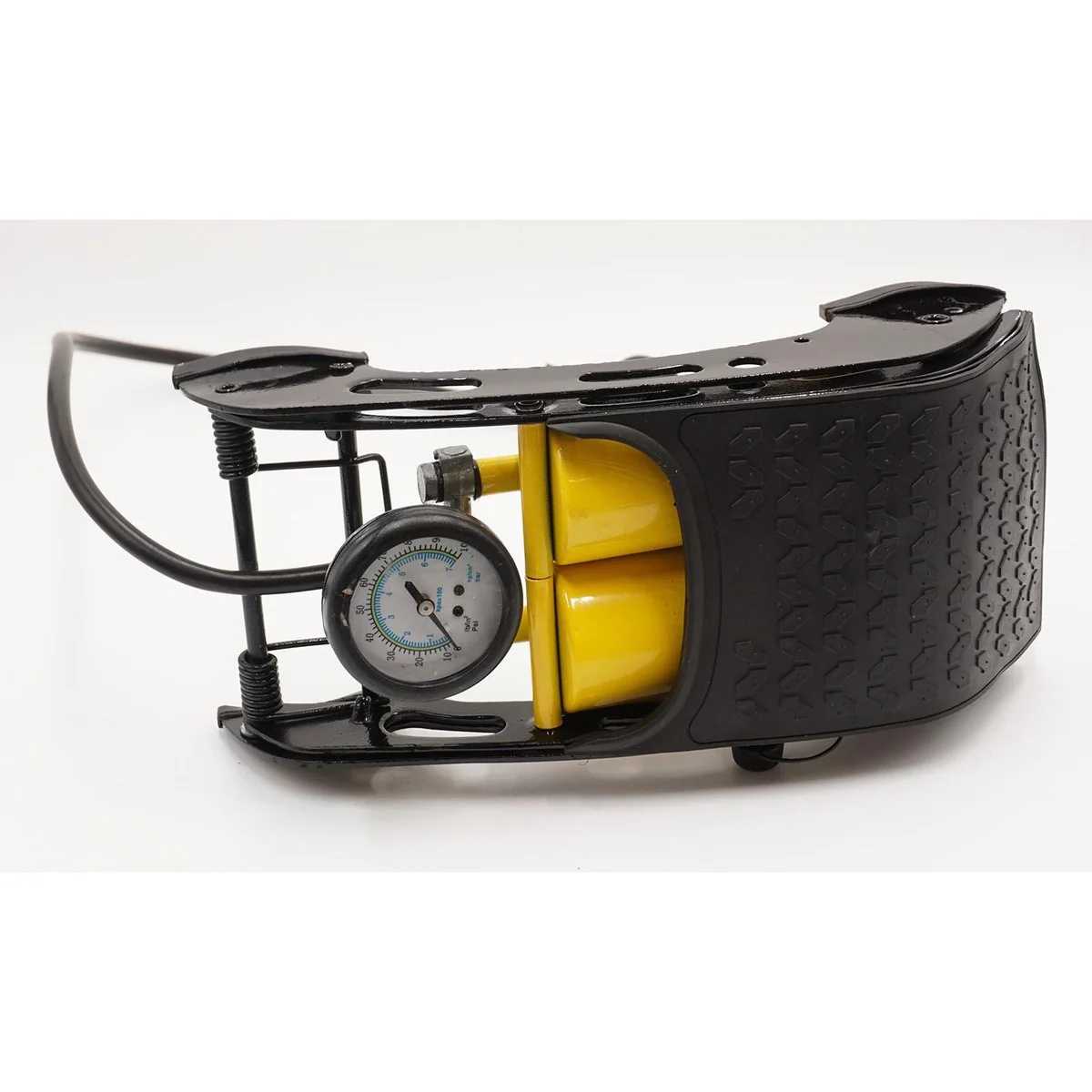 AA Double Barrel Cylinder Tyre Foot Pump Air Inflator Car Van Bicycle Bike - Image 6