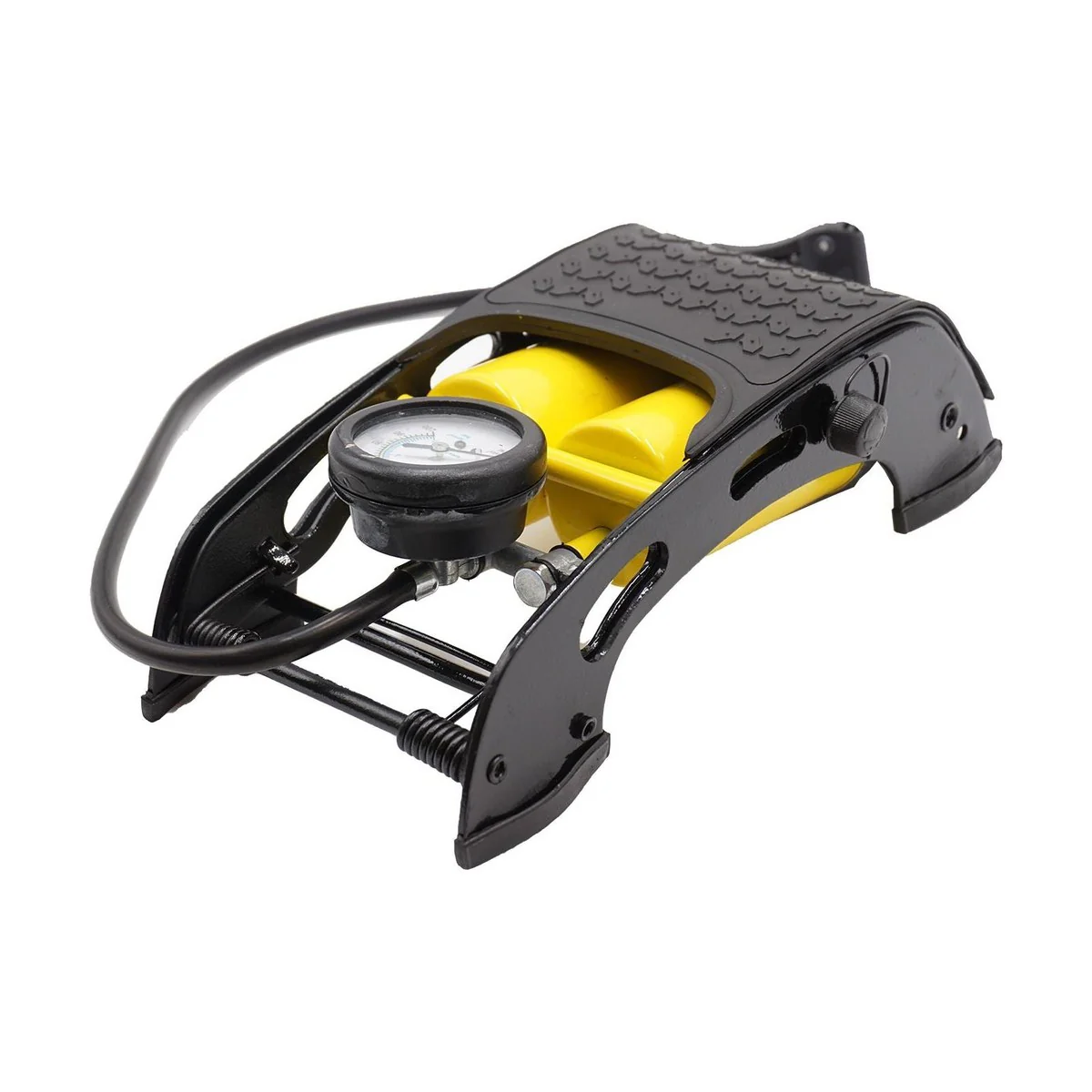 AA Double Barrel Cylinder Tyre Foot Pump Air Inflator Car Van Bicycle Bike - Image 8