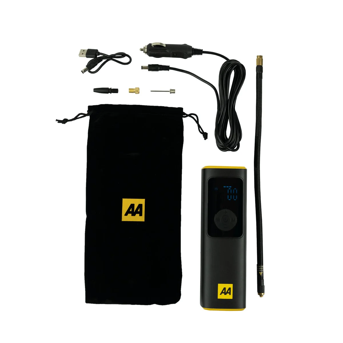 AA Rechargeable Tyre Inflator With Power Bank 12V USB - Image 3