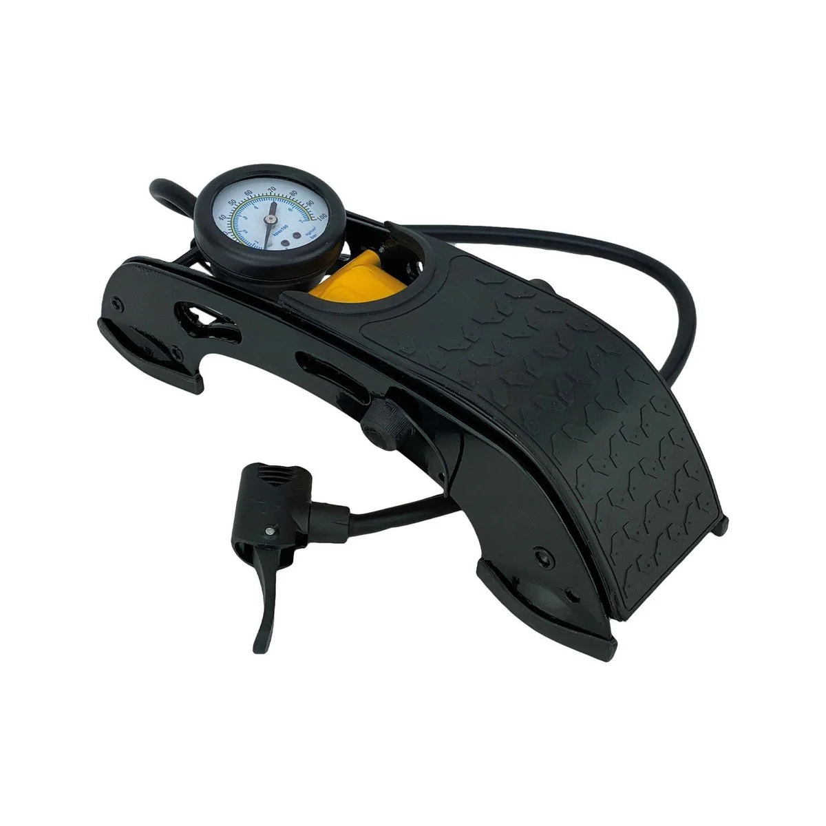 AA Single Barrel Cylinder Tyre Foot Pump Air Inflator Car Van Bicycle Bike - Image 2