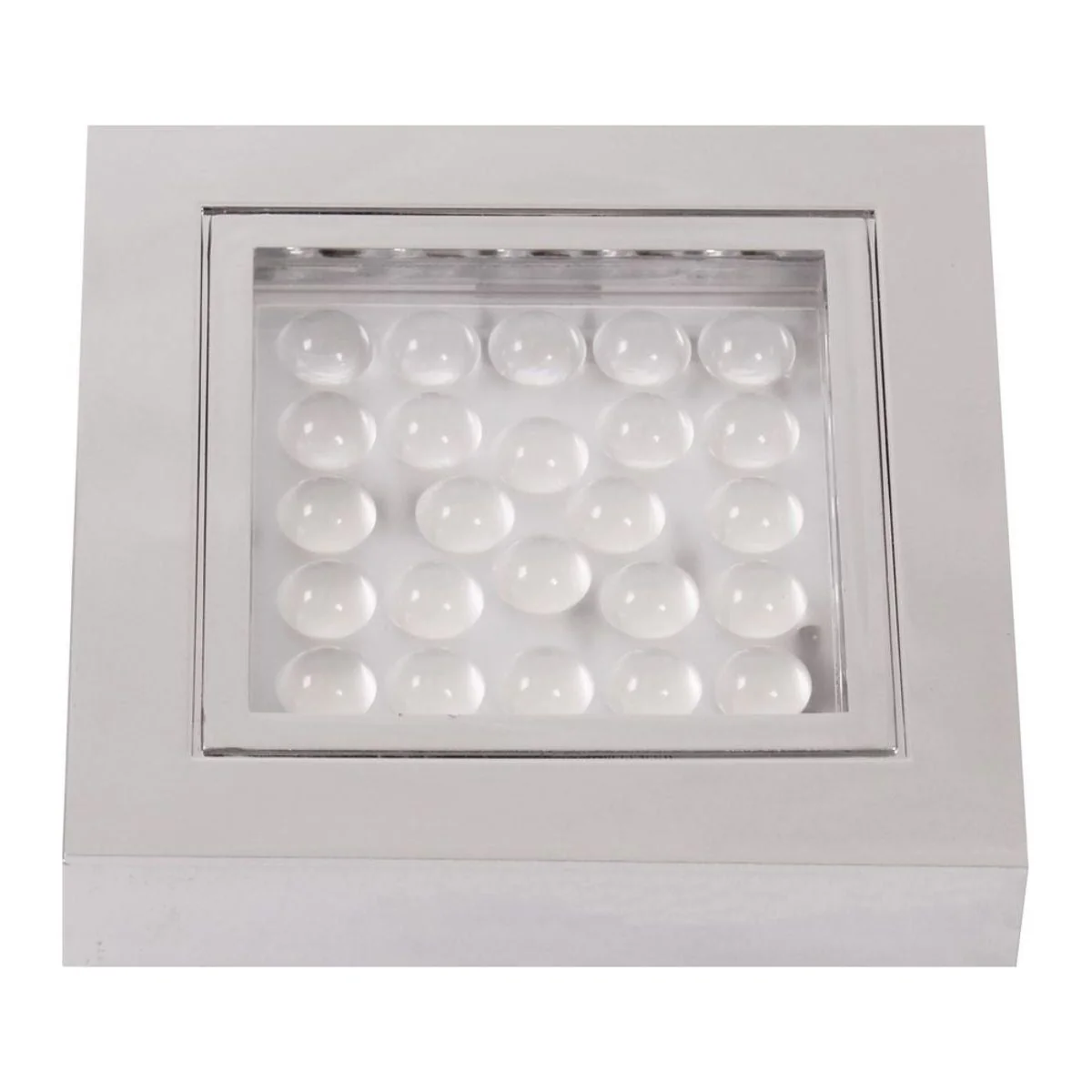 AAA LED Square Downlight Chrome Warm White