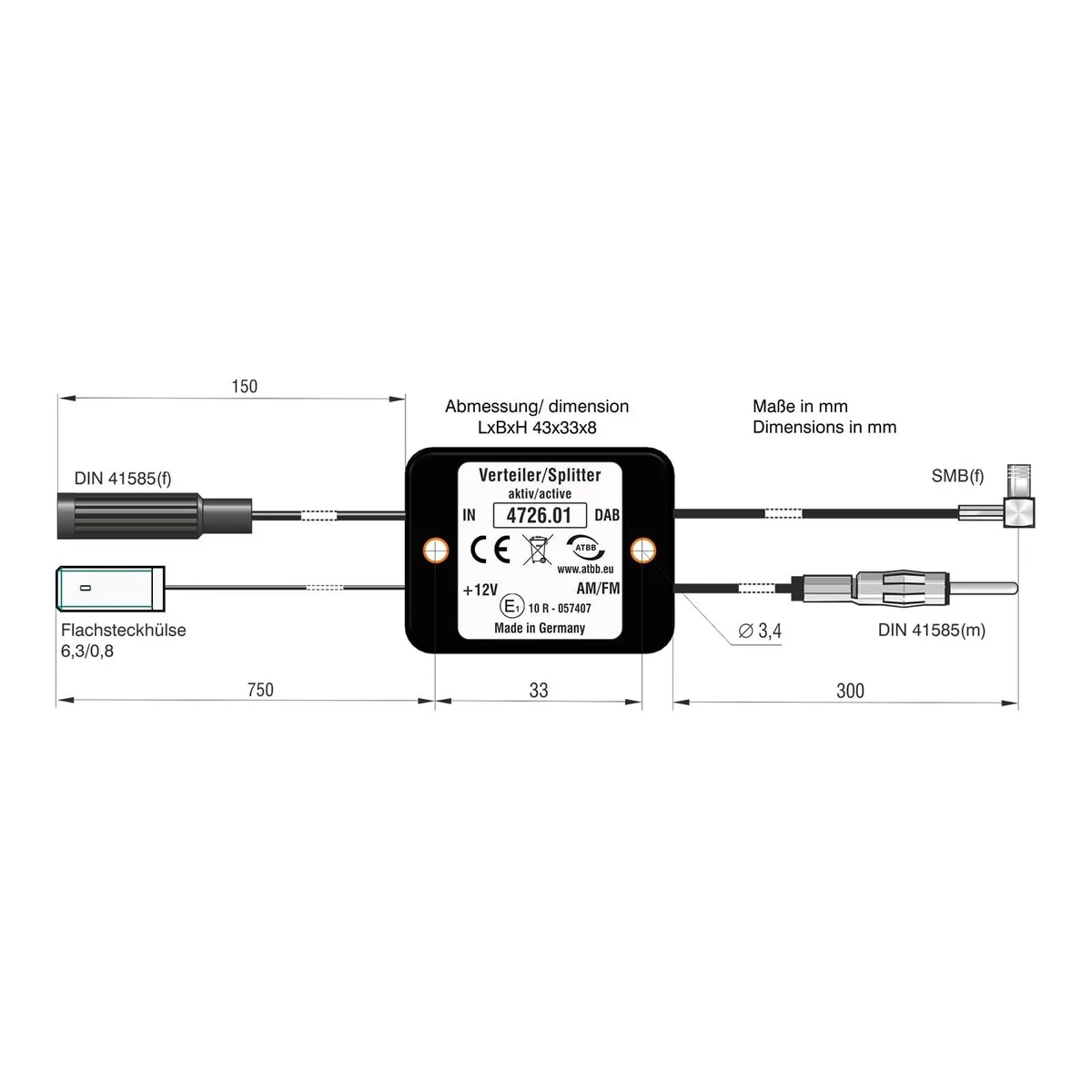 Active Antenna Splitter For Fm/Dab+ PS2912 - Image 3