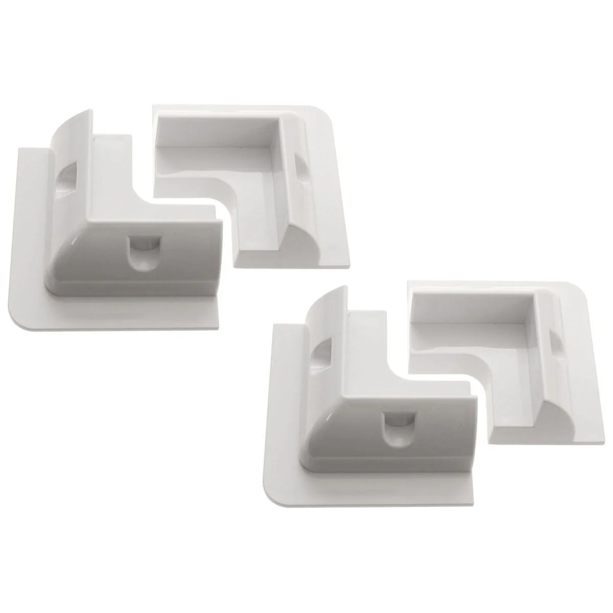 AG ABS White Solar Panel Corner Mounts x 4 for Caravans & Motorhomes | Sturdy a