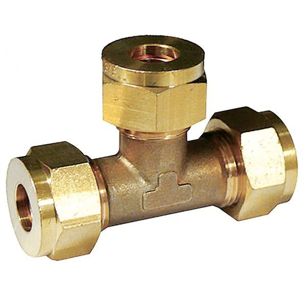 AG Equal Tee Gas Coupling 1/4" Compression - Image 2
