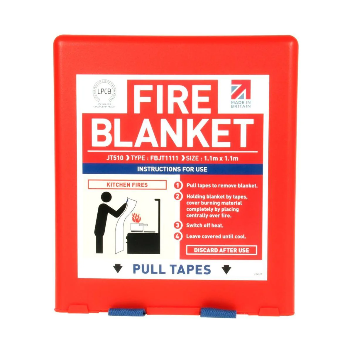 AG Fire Blanket Red 1 1m Sq for Caravans and Motorhomes