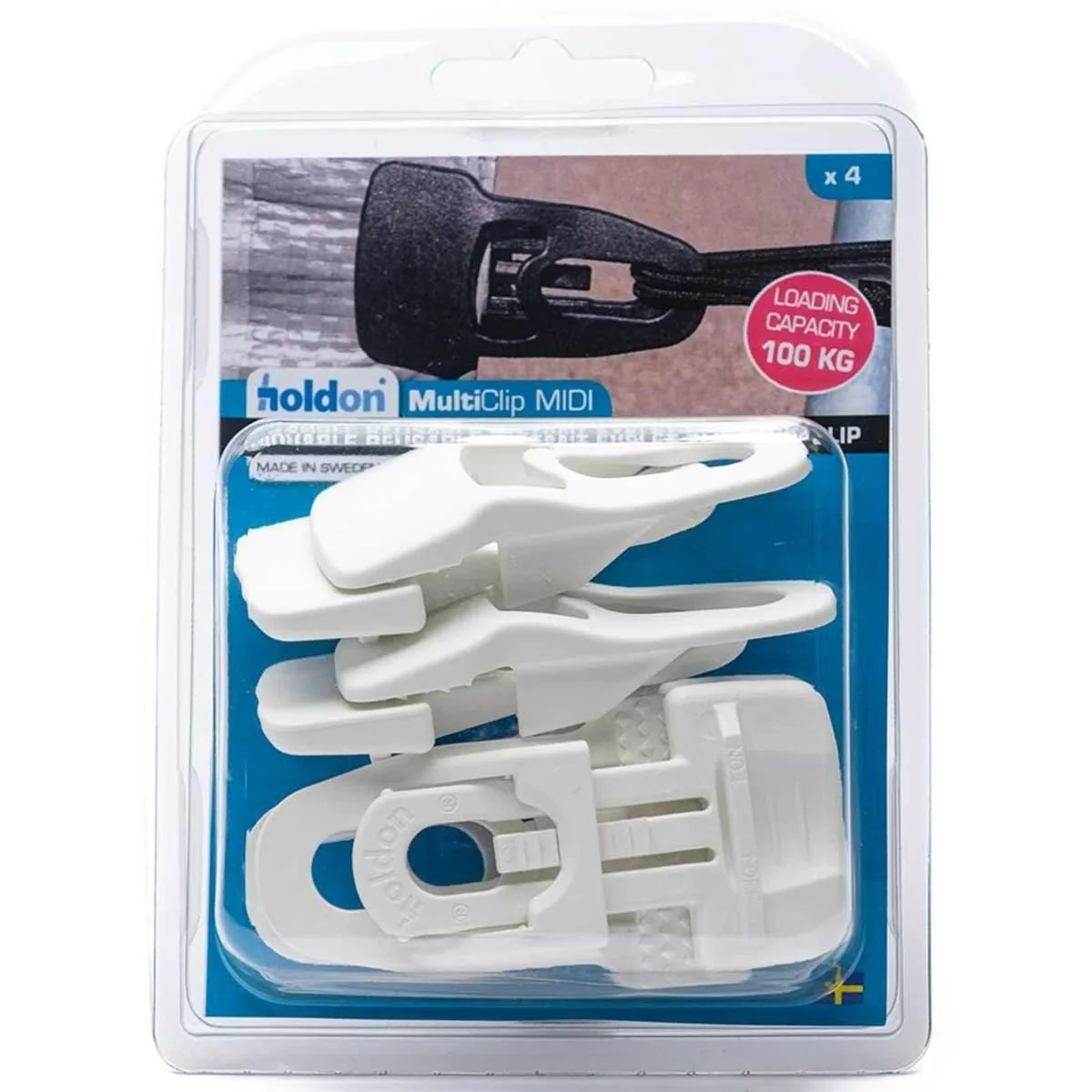 AG Midi Holdon Fabric Clip in White (Pack of 4) - Image 2