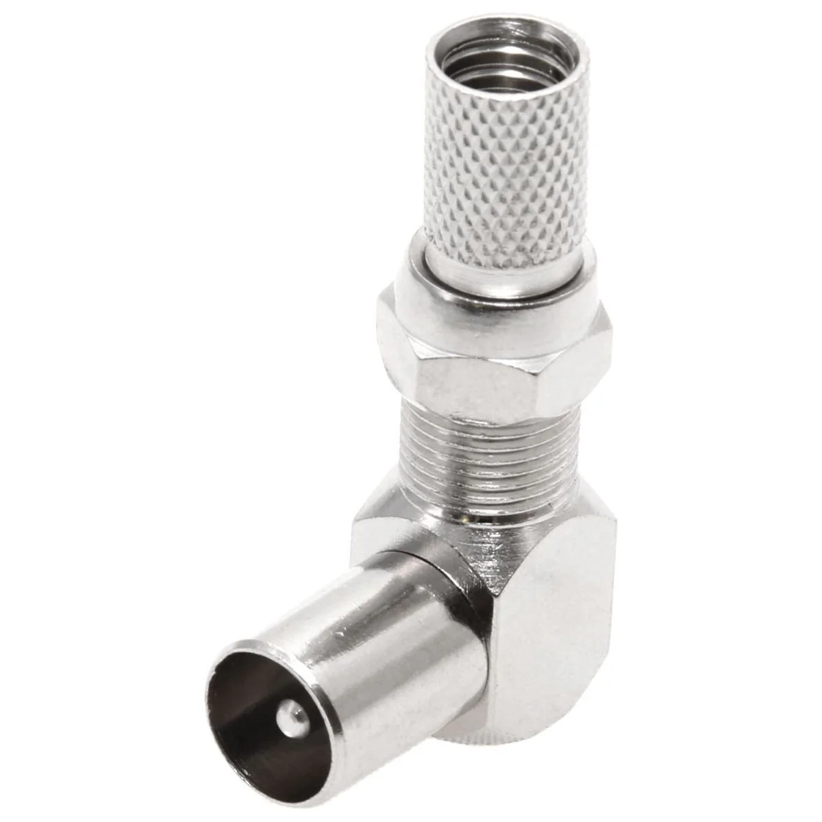 AG Right Angled RF Adapter Plus F Connector for Caravan and Motorhomes