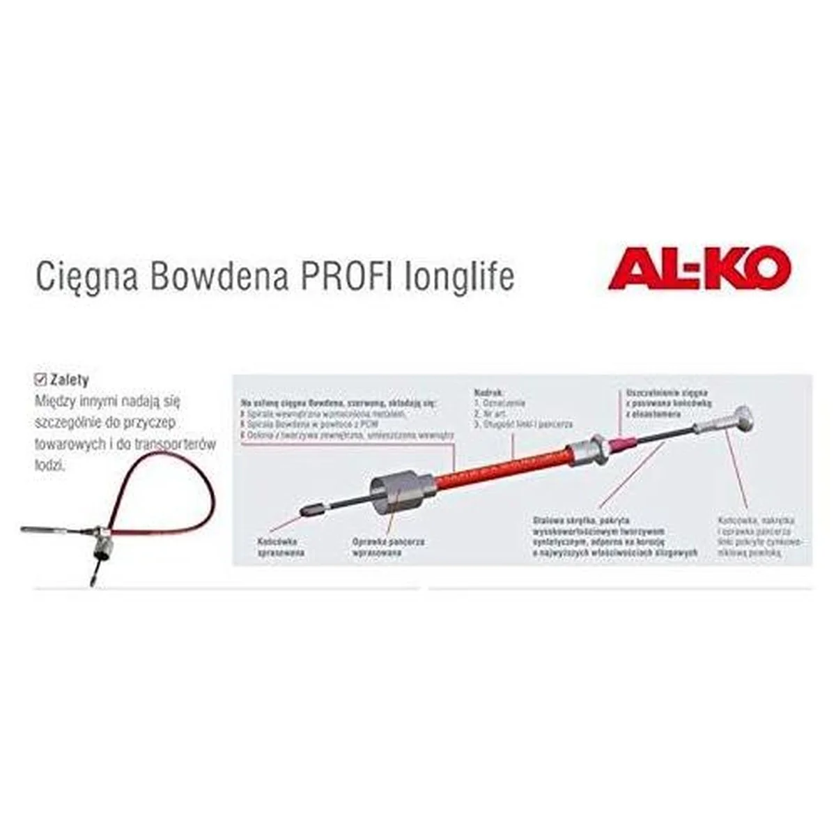 AL-KO 890mm Bowden cable 247284 - Image 6