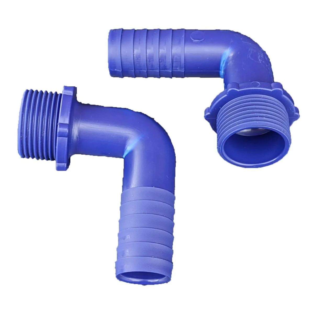 Angled Connector 20Mm 3/4 Bsp Blue C/W Nut & Washer 1446605