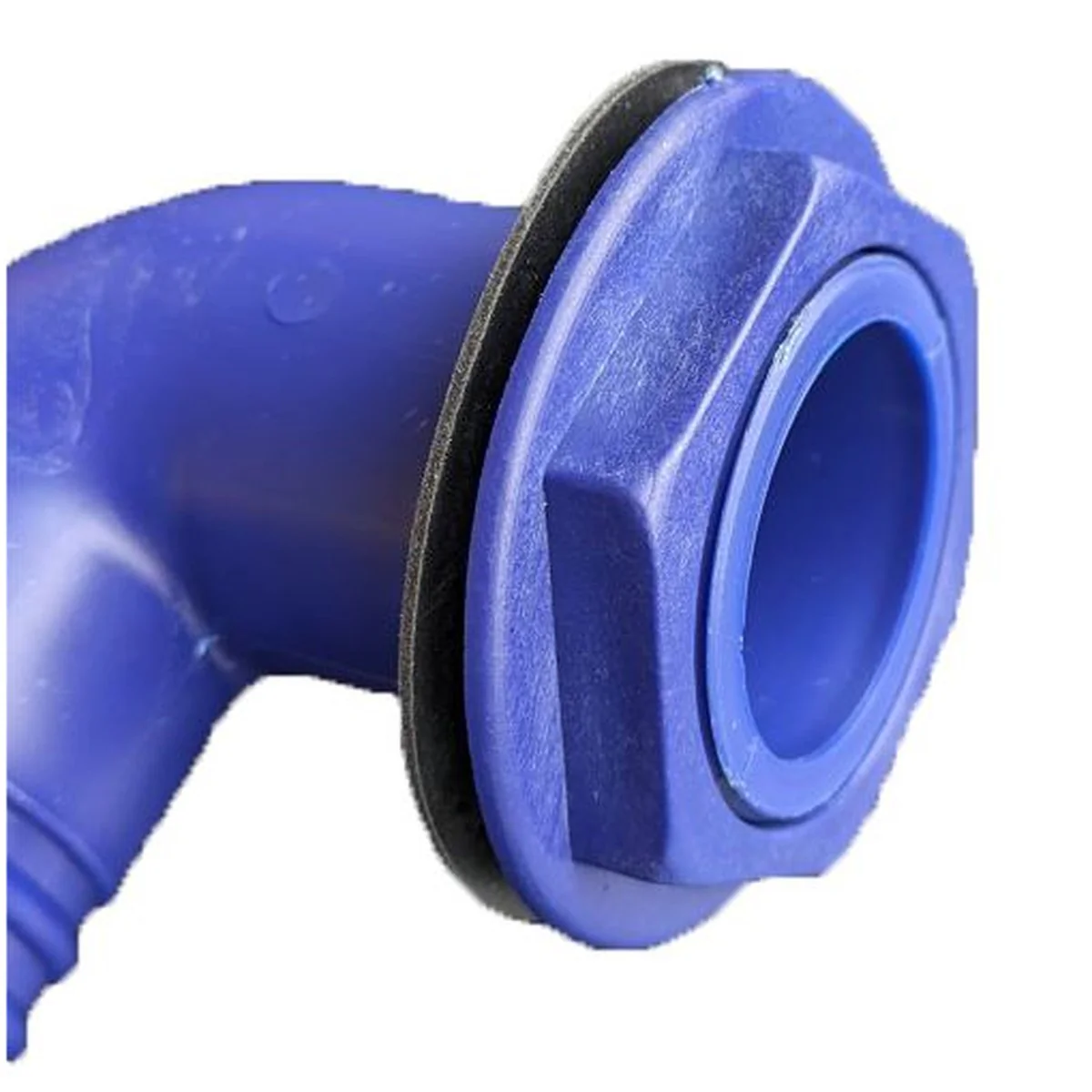 Angled Connector 40Mm 1 1/4 Bsp Blue C/W Nut & Washer 1445605