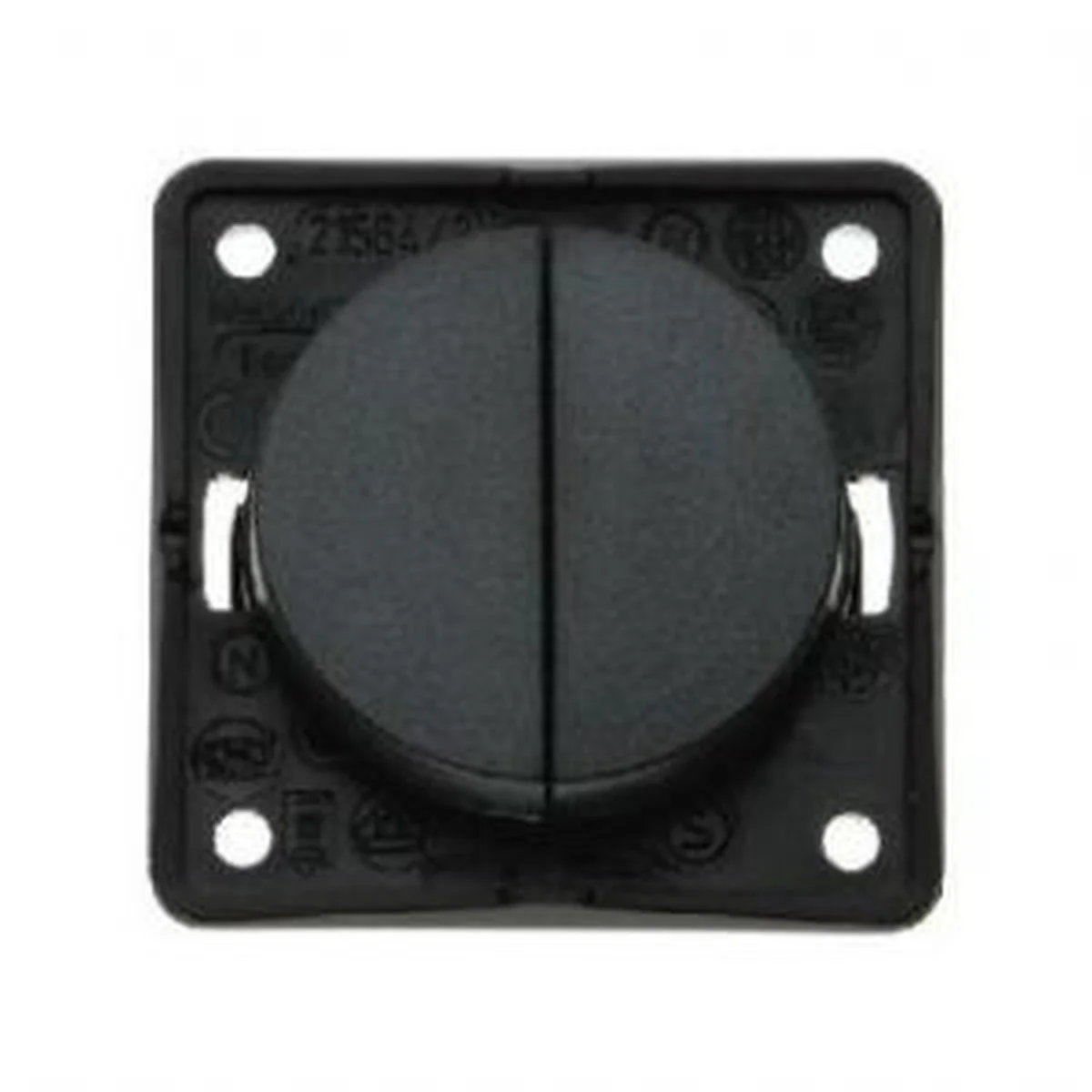 Berker 12V/230V Twin Rocker Switch Antracite 21232A