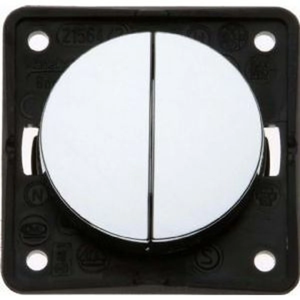 Berker 12V/230V Twin Rocker Switch Gloss Chrome 21232G