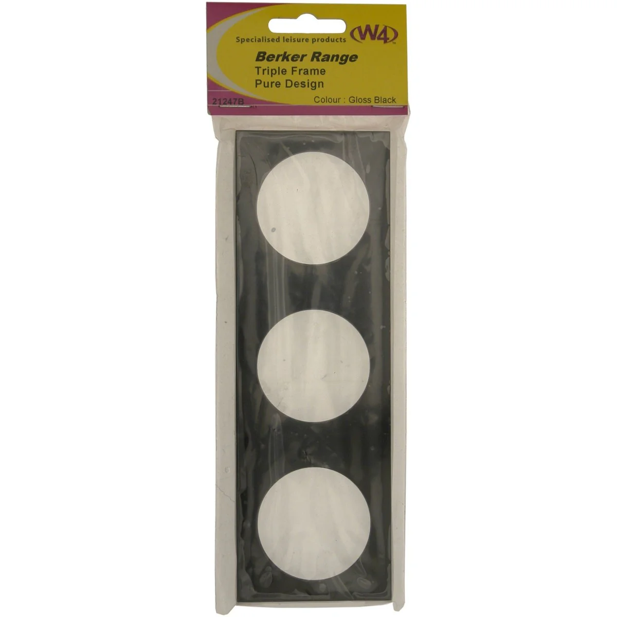 Berker Triple Frame Gloss Black 21247B