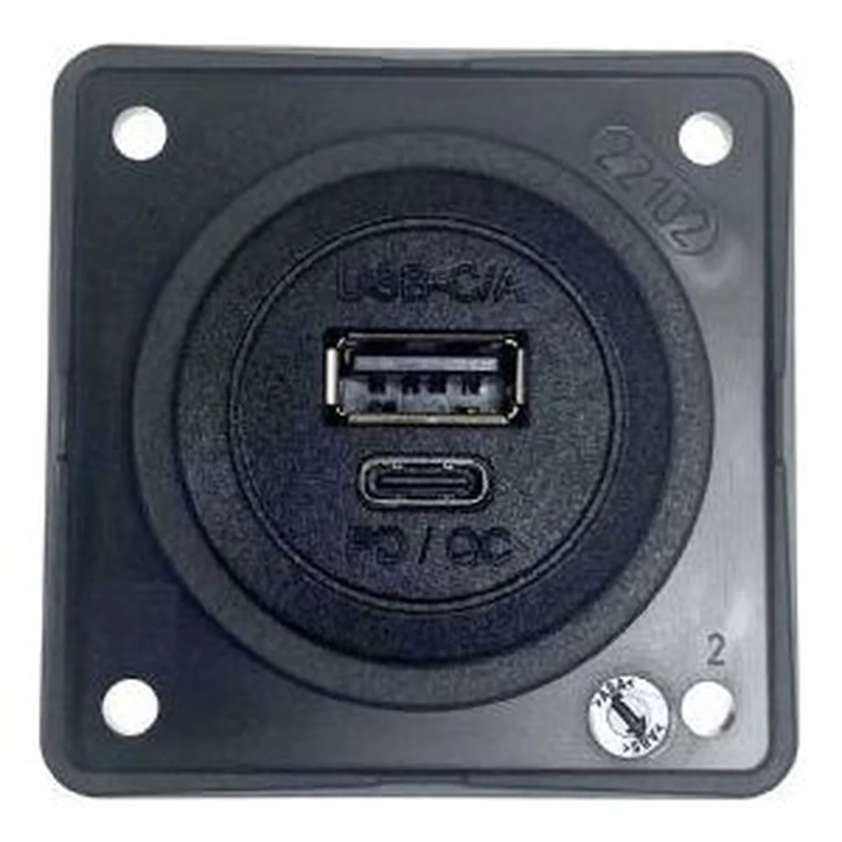 Berker Twin Usb-A Usb-C Socket Anthracite 21239A