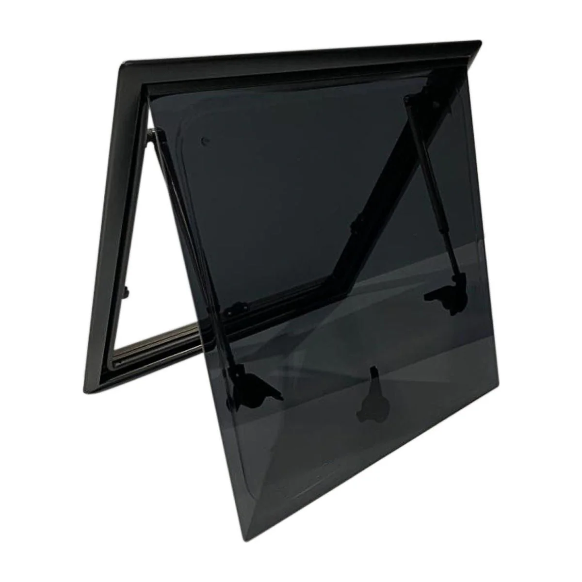 Black Alloy Frame Hinged Window for Campervan 500 x 350mm