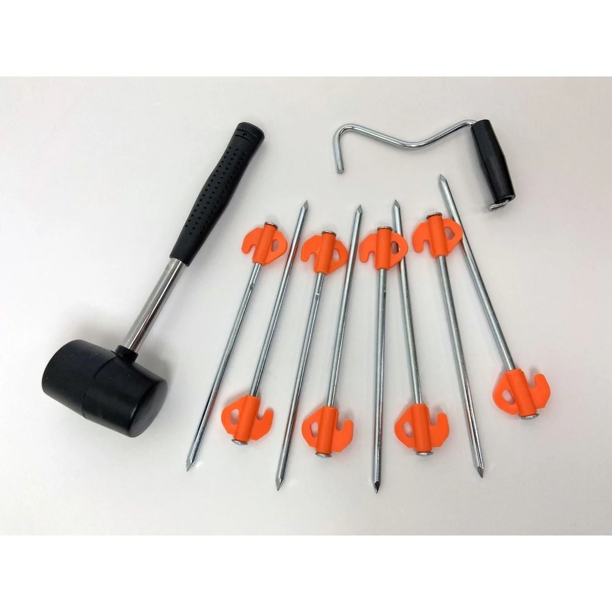 Blue Diamond Hard Ground 20 x Pegs Kit Orange Includes Storage Bag Mallet Puller - Image 5