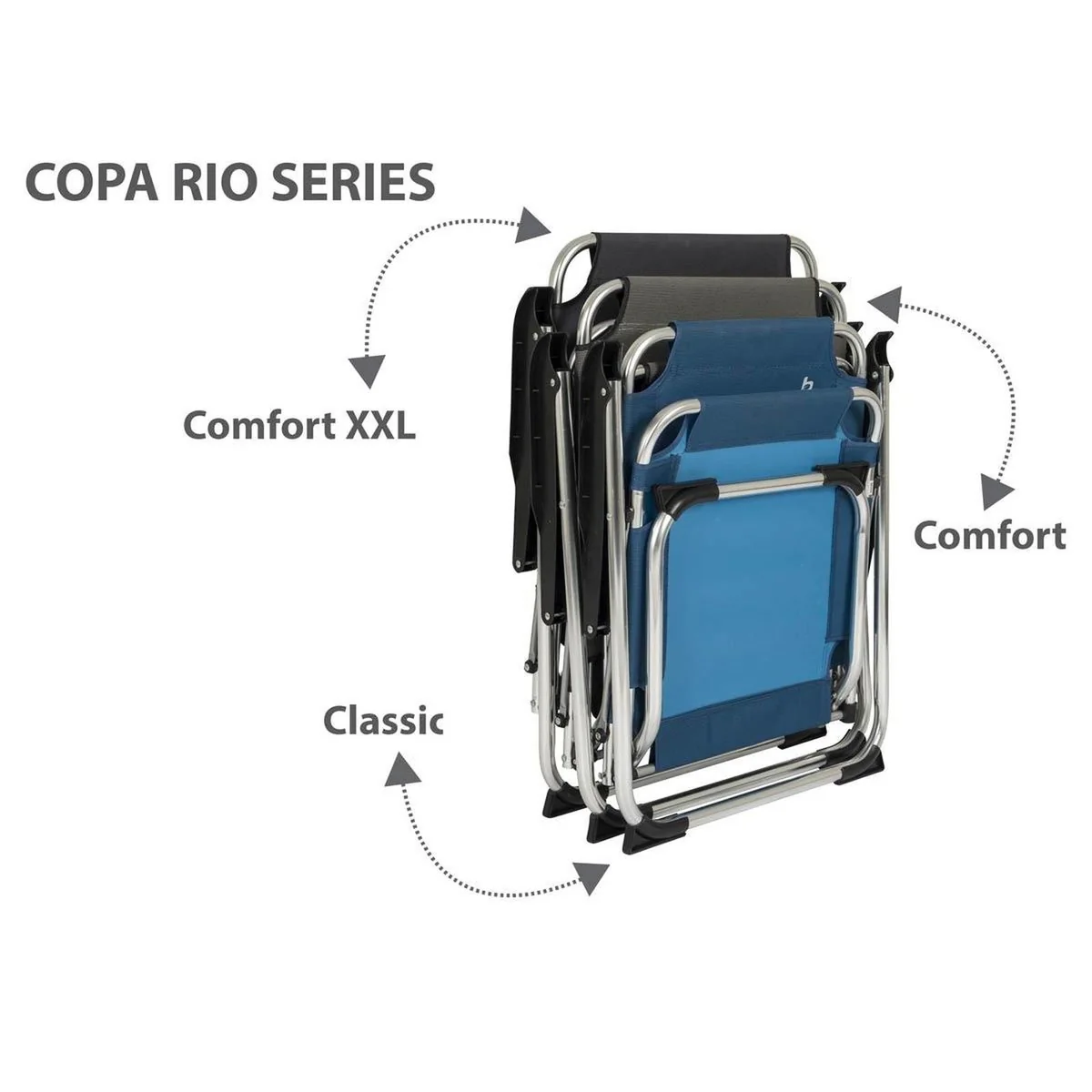 Bo-Camp Chair Copa Rio L Aluminium Graphite - Image 4
