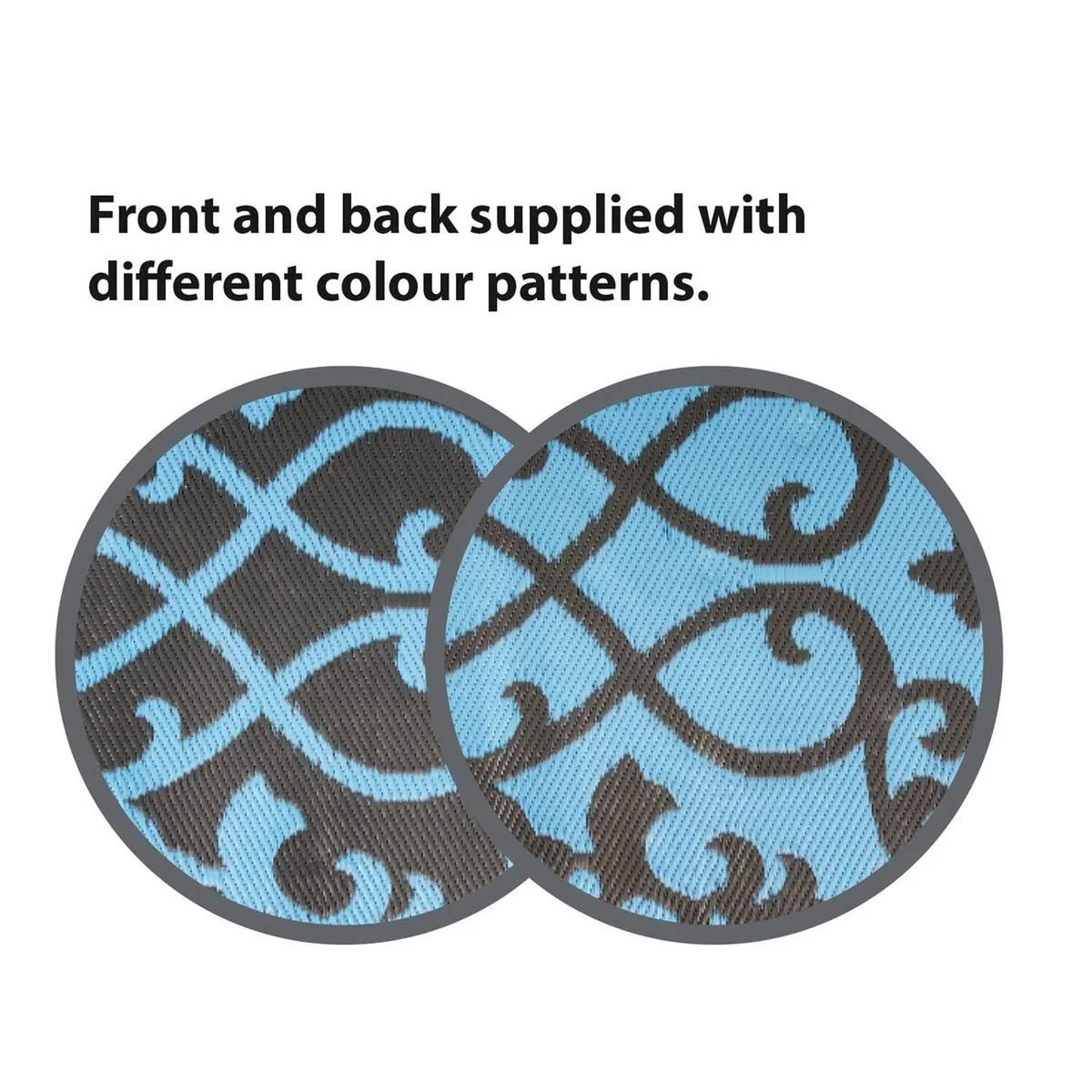 Bo-Camp Chill Mat Oriental Polypropylene Azure M - Image 3
